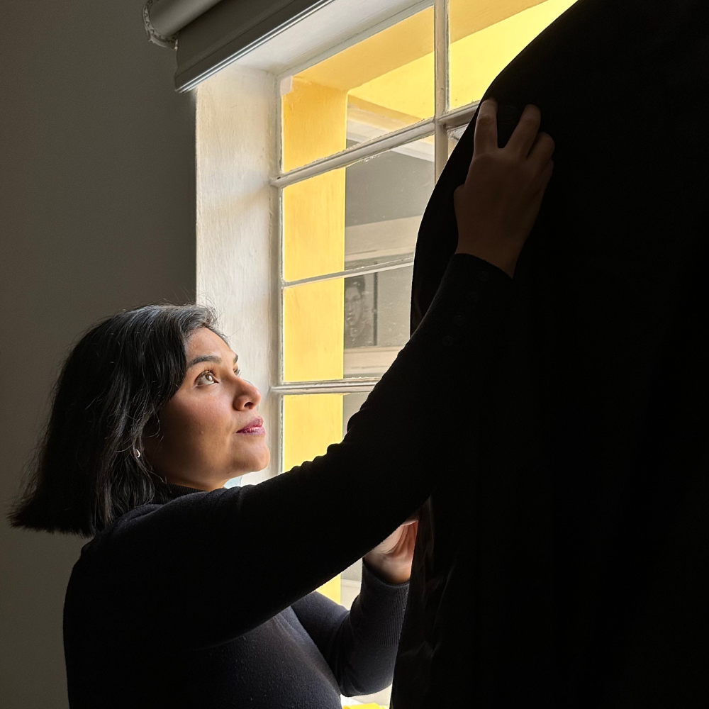 Cortina Blackout Plain Black Portátil - Large Size