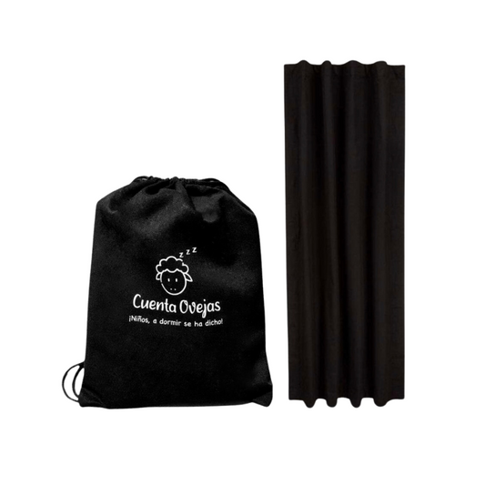 Cortina Blackout Plain Black Portátil - Large Size