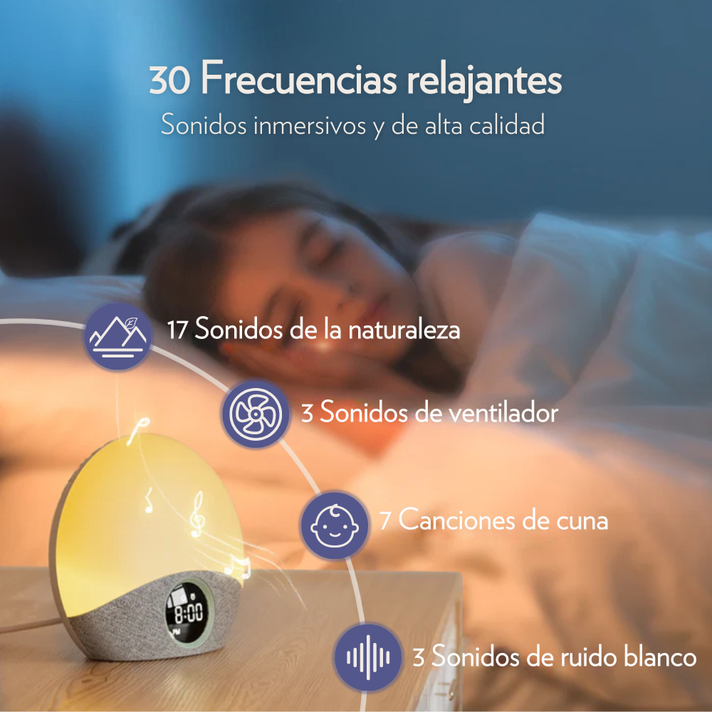 Máquina de ruido blanco y despertador SONNO